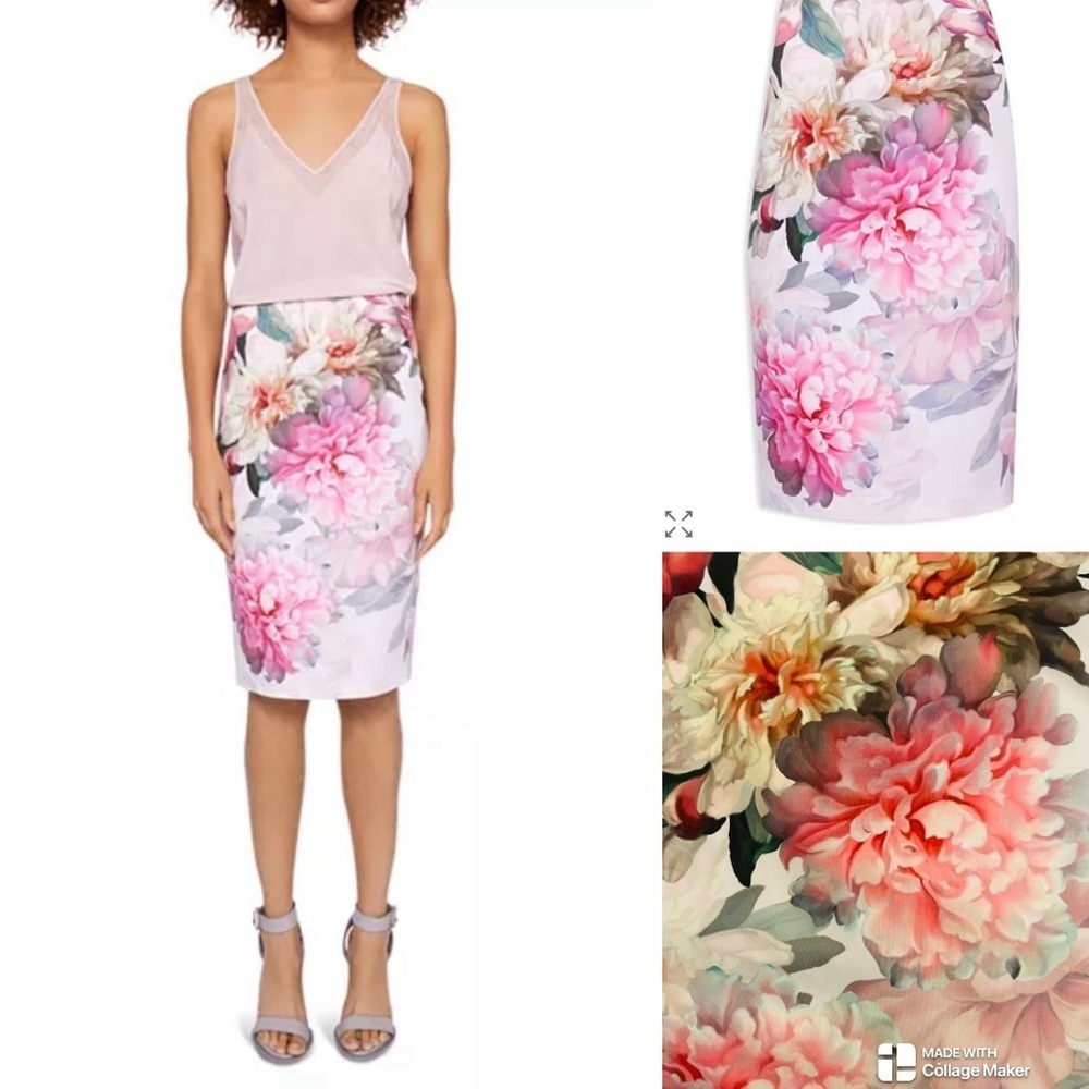 Ted Baker Melodey Painted Posie Pencil Skirt